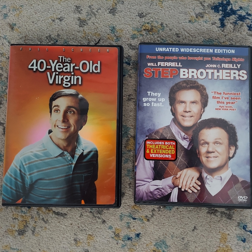 40 Year Old Virgin & Step Brothers DVDs